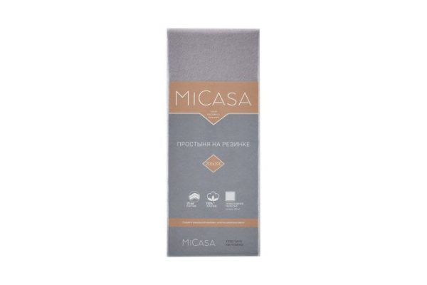 Простыня на резинке MICASA Plano Трикотаж 90х200 см
