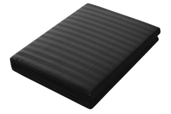 Пододеяльник Stripe Premium Black Страйп-сатин 180х215 см, 2 спальный