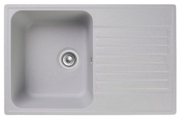 Мойка врезная с крылом Bolero RF0574GR 48х74х20 см