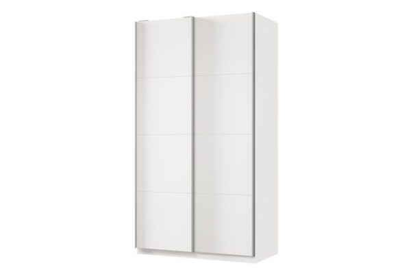 Шкаф-купе 2-дверный Практик 120x220x60 см, белый, профиль серебро
