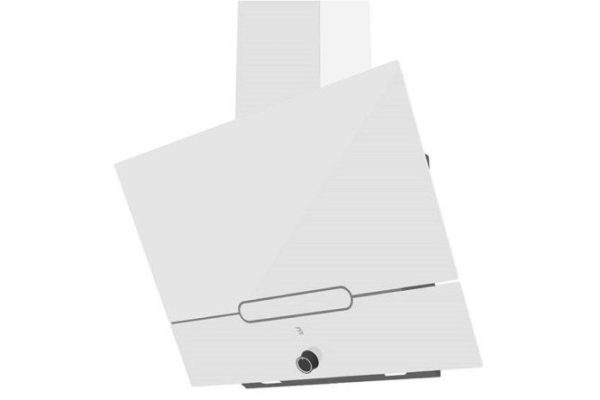Вытяжка наклонная JACKY'S JV WW682 цвет белый, 60х46.7х58 см