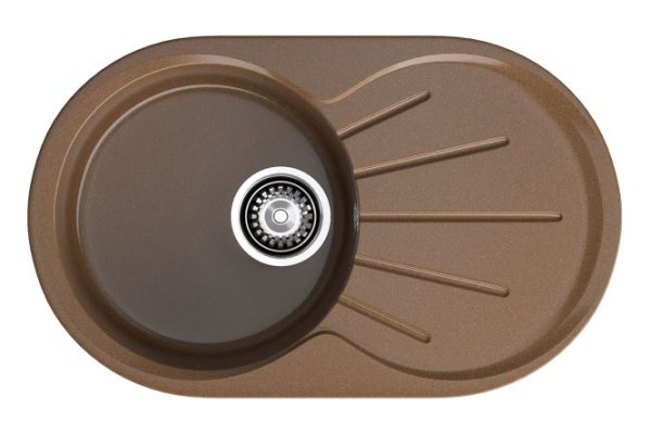 Мойка врезная с крылом GRANFEST Rondo GF-R-750L 75х46х20 см