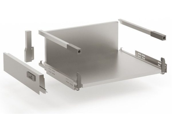 Выдвижной ящик высокий шкафа напольного с доводчиком полного выдвижения Hettich InnoTech 36.8х14.4х47 см