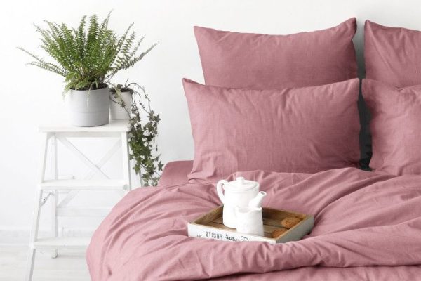 Комплект постельного белья Melange Marsala Хлопок 148х215 см, 1,5 спальный