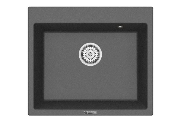 Мойка кухонная врезная POINT Бинга 60 PN3003GR, графит 60х52х22 см