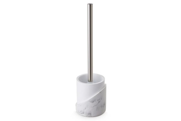 Туалетный ёрш Marble light 9.9х36.4х9.9 см, Полирезин