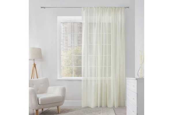 Тюль на ленте ESTUDI BLANCO Kelly 300х280 см, 1 шт., цвет экрю