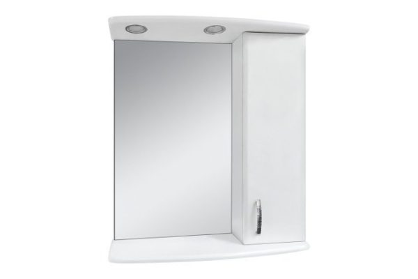 Зеркало-шкаф Астра 60 Э-Аст04060-01СвП с LED-подсветкой 62х72х19 см, Правый