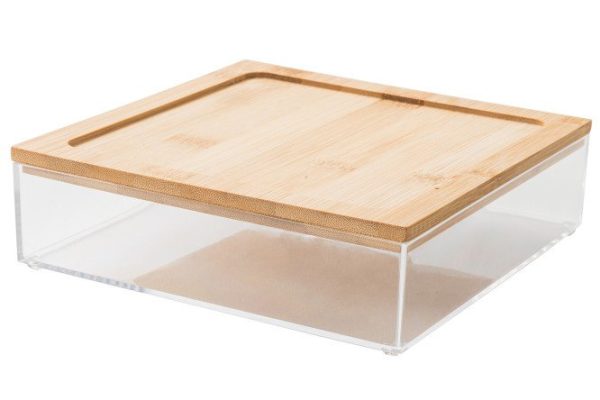 Контейнер с крышкой MITTE Bamboo 19x5x19 см