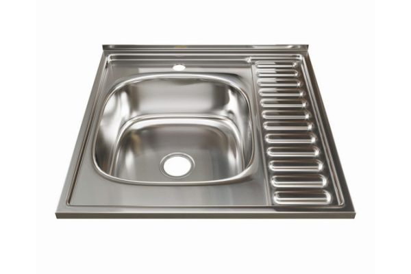 Мойка накладная с крылом MIXLINE 528018 60х60х18 см