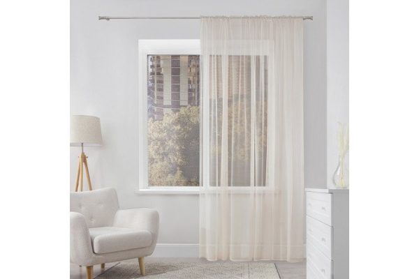 Тюль на ленте MICASA Alessa 300х280 см, 1 шт., цвет кофейный