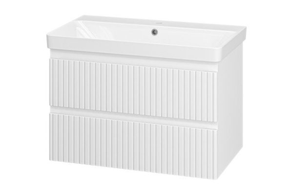 Тумба подвесная Victory 80 VIC-09080-0102Я с 2 ящиками 80.5 см, цвет каркаса белый, фасада белый