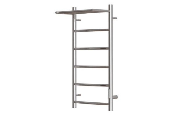 Полотенцесушитель электрический POINT Афина П5 с полкой, хром PN04848P 43.2х80х25.1 см