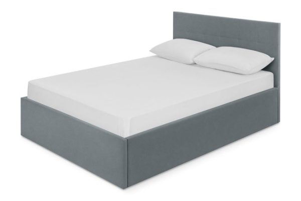 Кровать с подъёмным механизмом Flora цвет серый 160х200 см