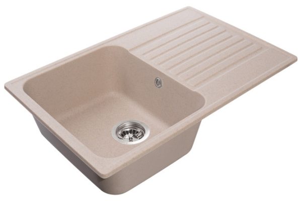 Мойка врезная с крылом Bolero RF0574BE 48х74х20 см
