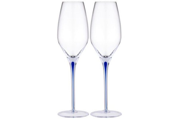 Набор бокалов для шампанского Lefard Accent Sky Blue 300 мл, Стекло, 2 шт.
