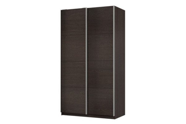 Шкаф-купе 2-дверный Практик 120х220х60 см, венге, профиль серебро