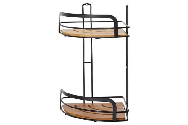 Полка угловая 2-ярусная BERKRAFT Bamboo 19x32x19 см