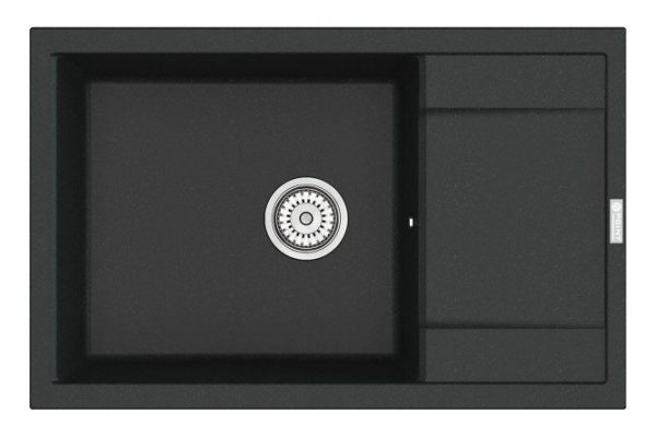 Мойка кухонная врезная POINT Велета 78 PN3002B, чёрный 78х50х22 см