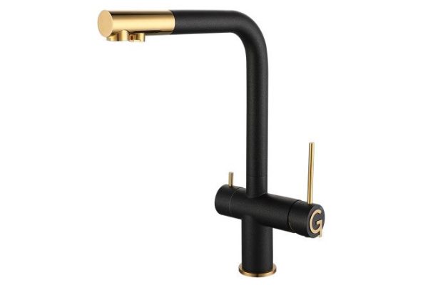 Смеситель для кухни RIVELATO Lugano 1523513 antracite oro