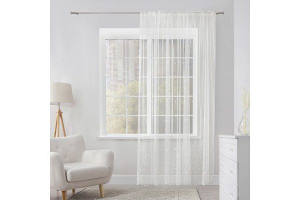 Тюль на ленте ESTUDI BLANCO Polly 300х280 см, 1 шт., цвет белый