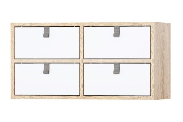 Стеллаж Bricks 2 секции с ящиками