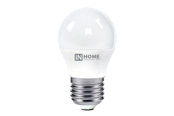 Лампа светодиодная IN HOME Vision care LED-ШАР-VC 6W, E27, Тёплый