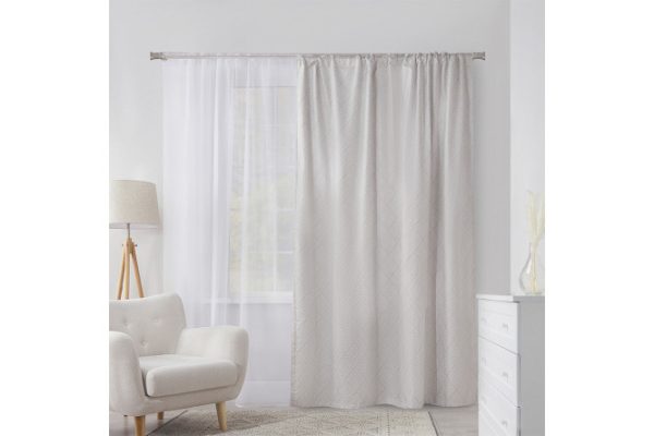 Штора ESTUDI BLANCO Jerome 200х260 см, 1 шт., цвет серый