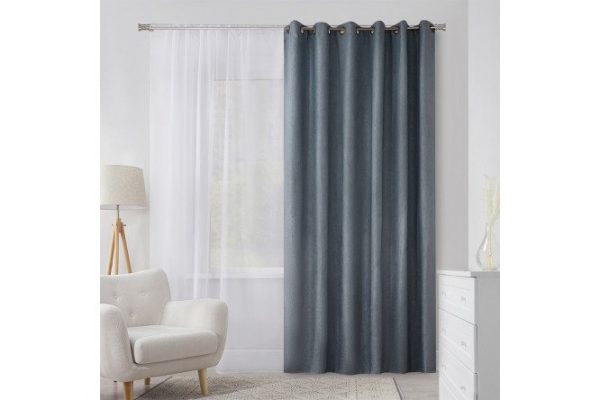 Штора на люверсах ESTUDI BLANCO Liam 200х280 см, 1 шт., цвет серый