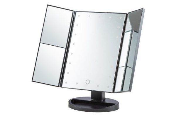 Зеркало косметическое BERKRAFT Glamour Настольное, 34.5х28х12 см