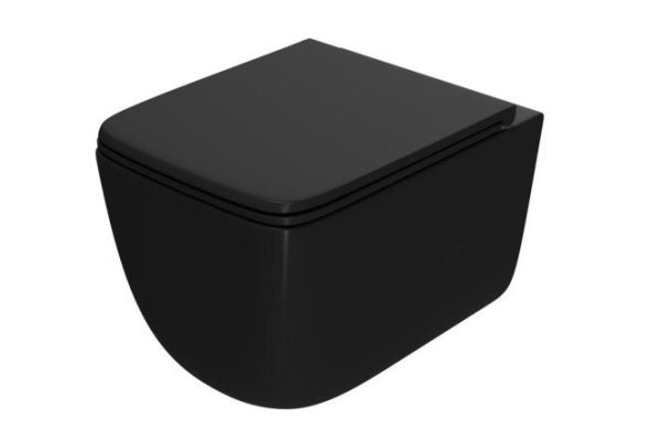 Унитаз подвесной POINT Меркурий PN41831BM, чёрный матовый 34.8х36х52.8 см