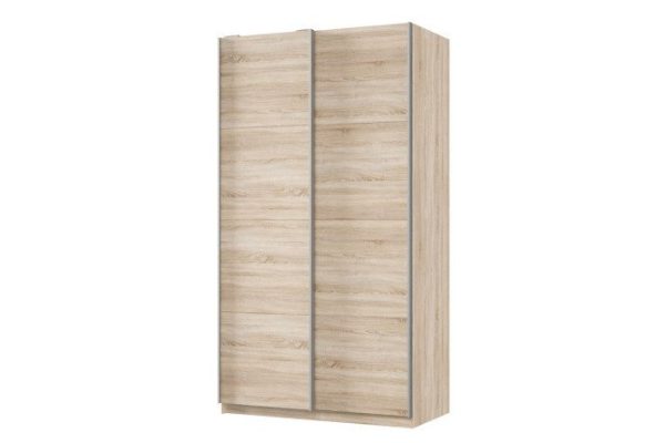Шкаф-купе 2-дверный Практик 120х240х60 см, дуб сонома, профиль серебро