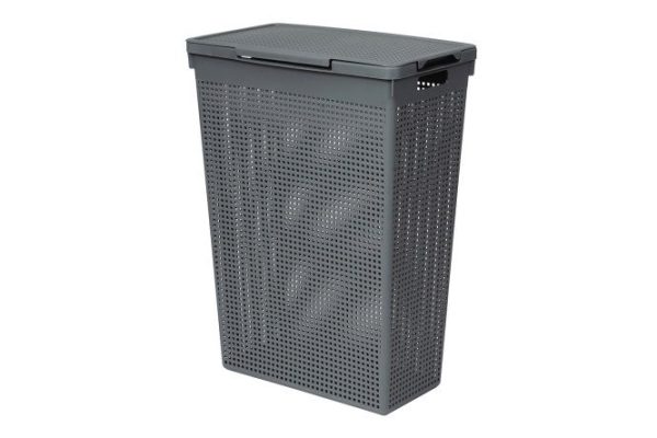 Корзина для белья с крышкой Лофт 26x61.5x45 см, 50 л, Полипропилен