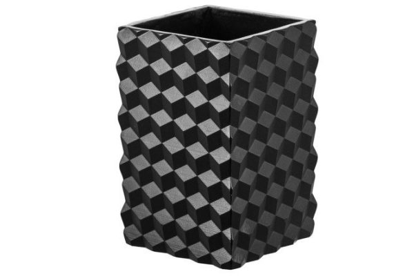 Стакан для зубных щёток Trendy 6.9х10.9х6.9 см, Полирезин