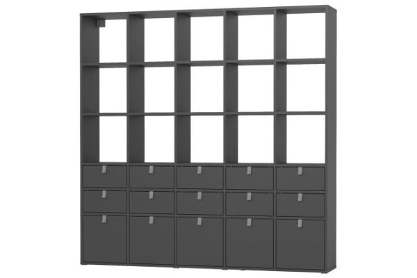Стеллаж 25 секций Bricks антрацит