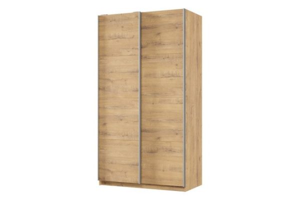 Шкаф-купе 2-дверный Практик 120х240х60 см, бунратти, профиль серебро