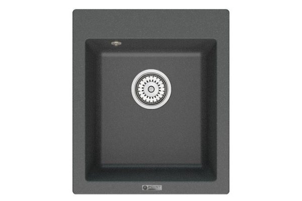 Мойка кухонная врезная POINT Динара 42 PN3004GR, графит 41.5х49х21.5 см
