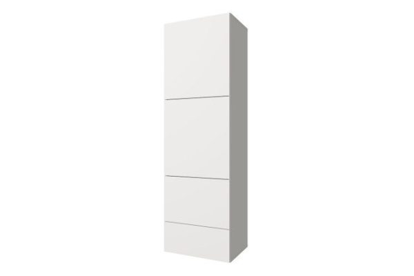 Шкаф 3 двери и ящик Оскар 60х192 с push to open, белый