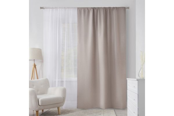 Штора ESTUDI BLANCO Ester 180х270 см, 1 шт., цвет бежевый