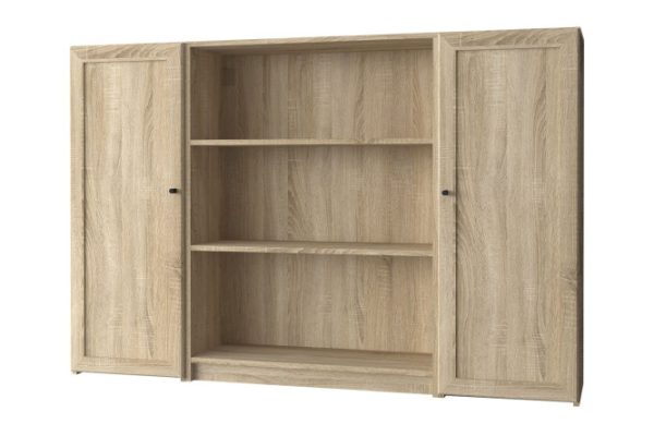 Книжный шкаф низкий Харрис с глухими дверцами