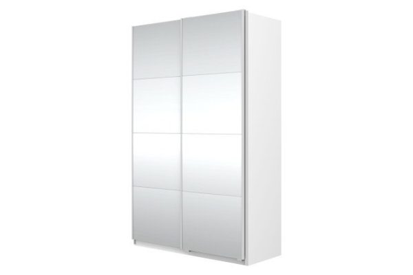 Шкаф-купе Оскар 150х236х58 см, белый, фасад - зеркало