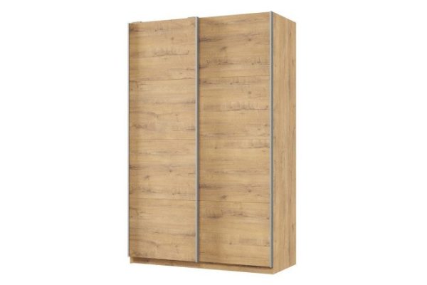 Шкаф-купе 2-дверный Практик 140х240х60 см, бунратти, профиль серебро