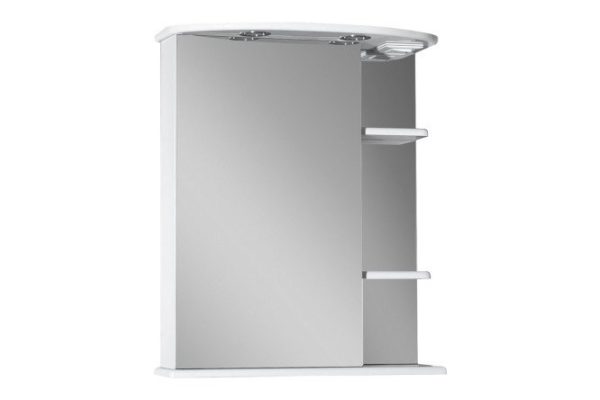 Зеркало-шкаф Магнолия 60 Э-Маг04060-01СвЛ с LED-подсветкой 60х72х25 см, Левый