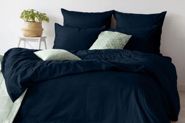 Комплект постельного белья Sateen Twilight blue Хлопок 148х215 см, 1,5 спальный