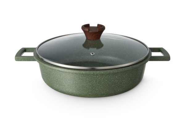 Сотейник с крышкой BERKRAFT Oliva 28 см