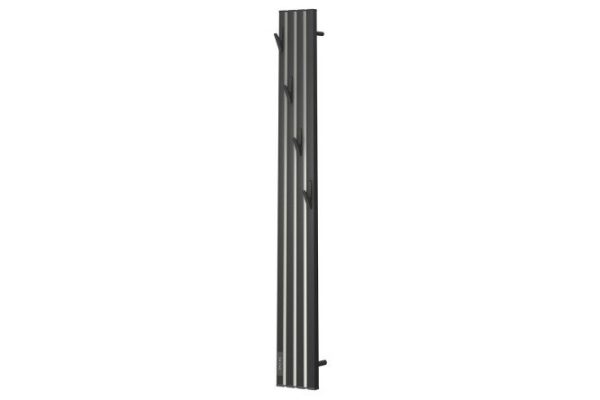 Полотенцесушитель электрический POINT Пиано чёрный, хром PN19722BC 15х120х11.9 см