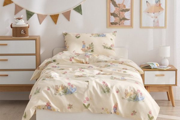 Комплект постельного белья MICASA Funny rabbit детский Поплин, 145х210 см