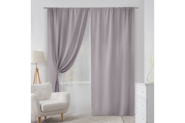Комплект штор Djin 140x260 см, 2 шт., цвет серый