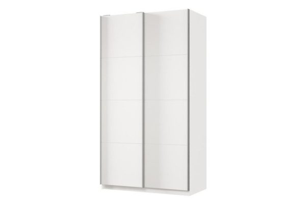 Шкаф-купе 2-дверный Практик 120x240x60 см, белый, профиль серебро
