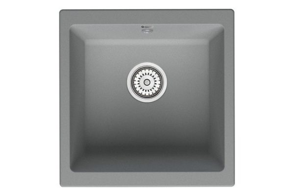 Мойка кухонная врезная POINT Бату 45 PN3008AL, серый 46х45х22 см